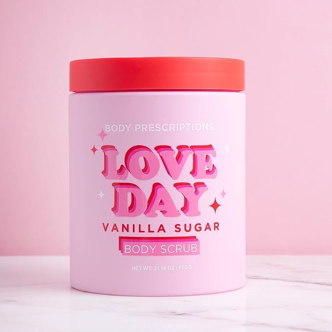 Body Prescriptions Exfoliating Body Scrub – Body Cleanser for Nourished, Ultra-Smooth Skin, Vanilla Sugar